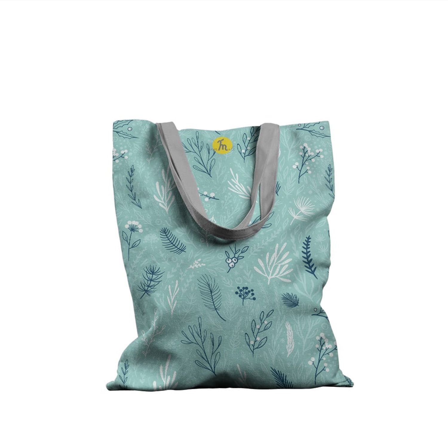 Geanta Handmade Tote Basic, Plante la Amurg, Multicolor, 43x37 cm fotografia produsului
