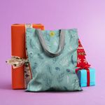 Geanta Handmade Tote Basic, Plante la Amurg, Multicolor, 43x37 cm fotografia produsului View 5 S