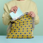 Geanta Handmade Tote Basic, Cercuri Mici si Mari, Multicolor, 43x37 cm fotografia produsului View 3 S