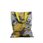 Geanta Handmade Tote Basic, Mulewear, Abstract Fum Galben, Multicolor, 43x37 cm fotografia produsului