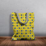 Geanta Handmade Tote Basic, Cercuri Mici si Mari, Multicolor, 43x37 cm fotografia produsului View 4 S