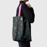 Geanta Handmade Tote Basic, Crengute de Brad, Multicolor, 43x37 cm fotografia produsului View 3 S