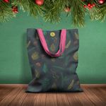 Geanta Handmade Tote Basic, Crengute de Brad, Multicolor, 43x37 cm fotografia produsului View 2 S