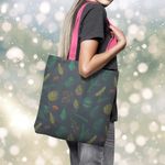 Geanta Handmade Tote Basic, Crengute de Brad, Multicolor, 43x37 cm fotografia produsului View 4 S