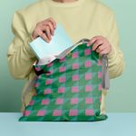 Geanta Handmade Tote Basic, Patrate si Volume, Multicolor, 43x37 cm fotografia produsului View 3 S