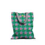 Geanta Handmade Tote Basic, Patrate si Volume, Multicolor, 43x37 cm fotografia produsului