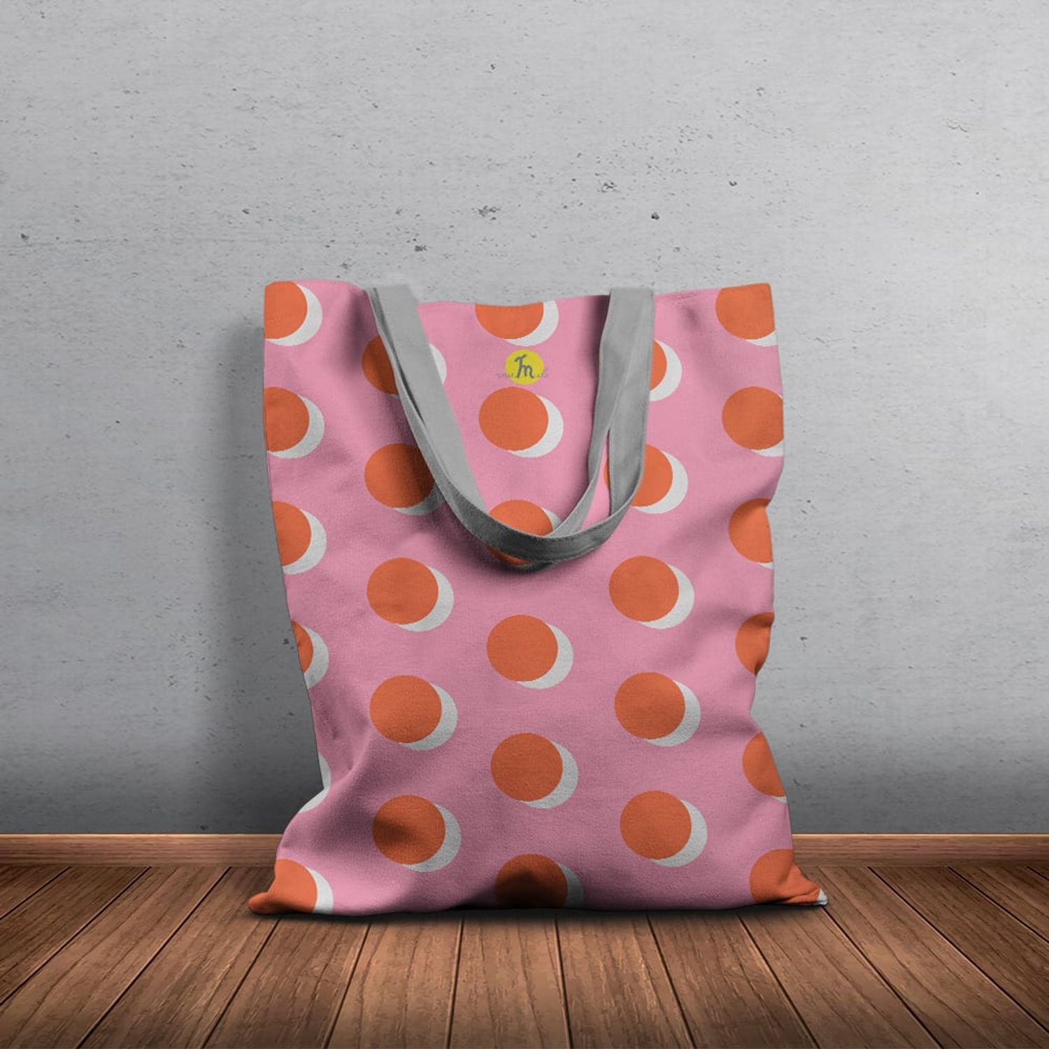 Geanta Handmade Tote Basic, Buline Neserioase, Multicolor, 43x37 cm fotografia produsului View 5 L