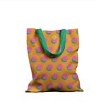 Geanta Handmade Tote Basic, Cercuri Colorate, Multicolor, 43x37 cm fotografia produsului