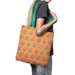 Geanta Handmade Tote Basic, Cercuri Colorate, Multicolor, 43x37 cm fotografia produsului View 4 S