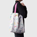 Geanta Handmade Tote Basic, Abstract Confetti, Multicolor, 43x37 cm fotografia produsului View 4 S
