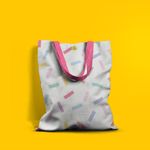 Geanta Handmade Tote Basic, Abstract Confetti, Multicolor, 43x37 cm fotografia produsului View 5 S