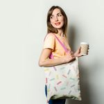 Geanta Handmade Tote Basic, Abstract Confetti, Multicolor, 43x37 cm fotografia produsului View 2 S