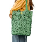 Geanta Handmade Tote Liner Captusit, Mulewear, Animal Print Coral, Multicolor, 45x37 cm fotografia produsului View 3 S