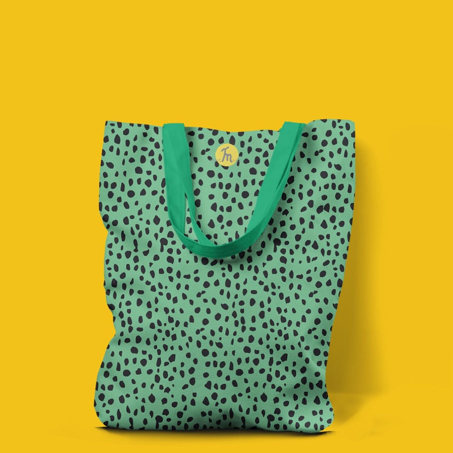 Geanta Handmade Tote Liner Captusit, Mulewear, Animal Print Coral, Multicolor, 45x37 cm fotografia produsului View 4 L