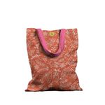 Geanta Handmade Tote Basic, Decoratiuni de Craciun, Multicolor, 43x37 cm fotografia produsului