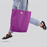 Geanta Handmade Tote Liner Captusit, Mulewear, Violet Aprins, 45x37 cm fotografia produsului View 3 S