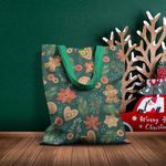 Geanta Handmade Tote Basic, Turta Dulce de Craciun, Multicolor, 43x37 cm fotografia produsului View 3 S