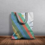 Geanta Handmade, Tote Bag Basic Original Mulewear, Abstract Avalansa de Culori, Color Avalanche, Multicolor, 43x37 cm fotografia produsului View 6 S