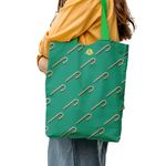 Geanta Handmade Tote Liner cu Captuseala, Acadea de Craciun, Multicolor, 43x37 cm fotografia produsului View 4 S