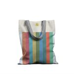 Geanta Handmade, Tote Bag Basic Original Mulewear, Abstract Dungi color, Glass Half Full, Multicolor, 43x37 cm fotografia produsului