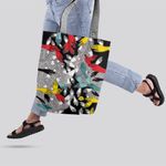Geanta Handmade Tote Liner cu Captuseala, Maini Mistice, Multicolor, 45x37 cm fotografia produsului View 2 S