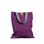 Geanta Handmade Tote Basic, Mulewear, Violet Intens, 43x37 cm fotografia produsului