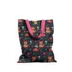 Geanta Handmade Tote Basic, Pisici si Cadouri de Craciun, Multicolor, 43x37 cm fotografia produsului