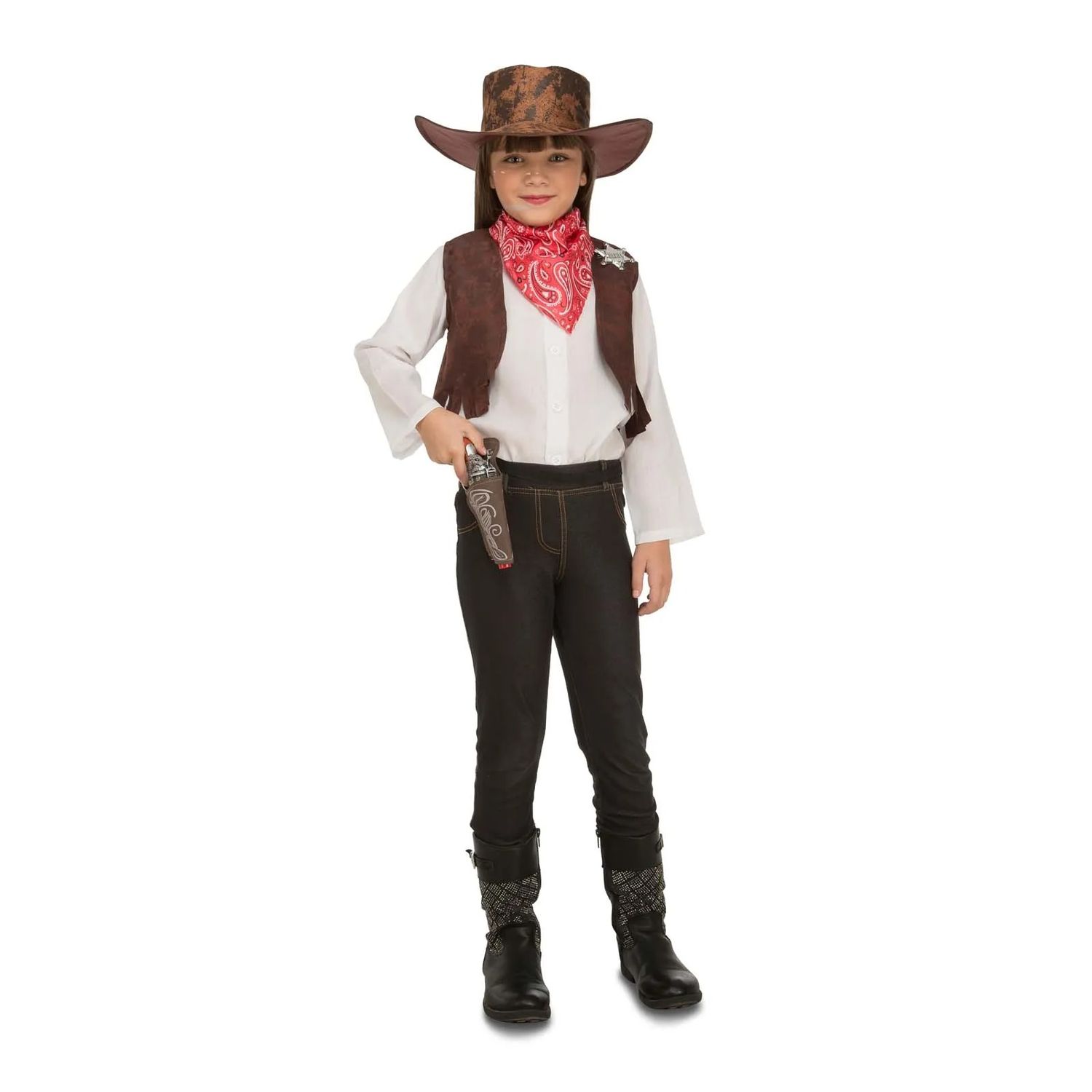Costum cowboy cu accesorii pentru copii 5-7 ani 116-128 cm fotografia produsului