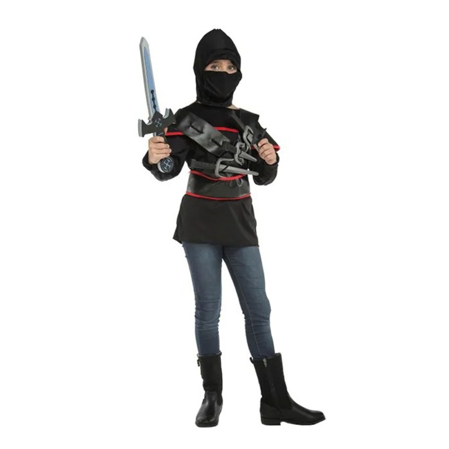 Costum Ninja cu accesorii pentru copii 3-5 ani 110 - 120 cm fotografia produsului View 2 L