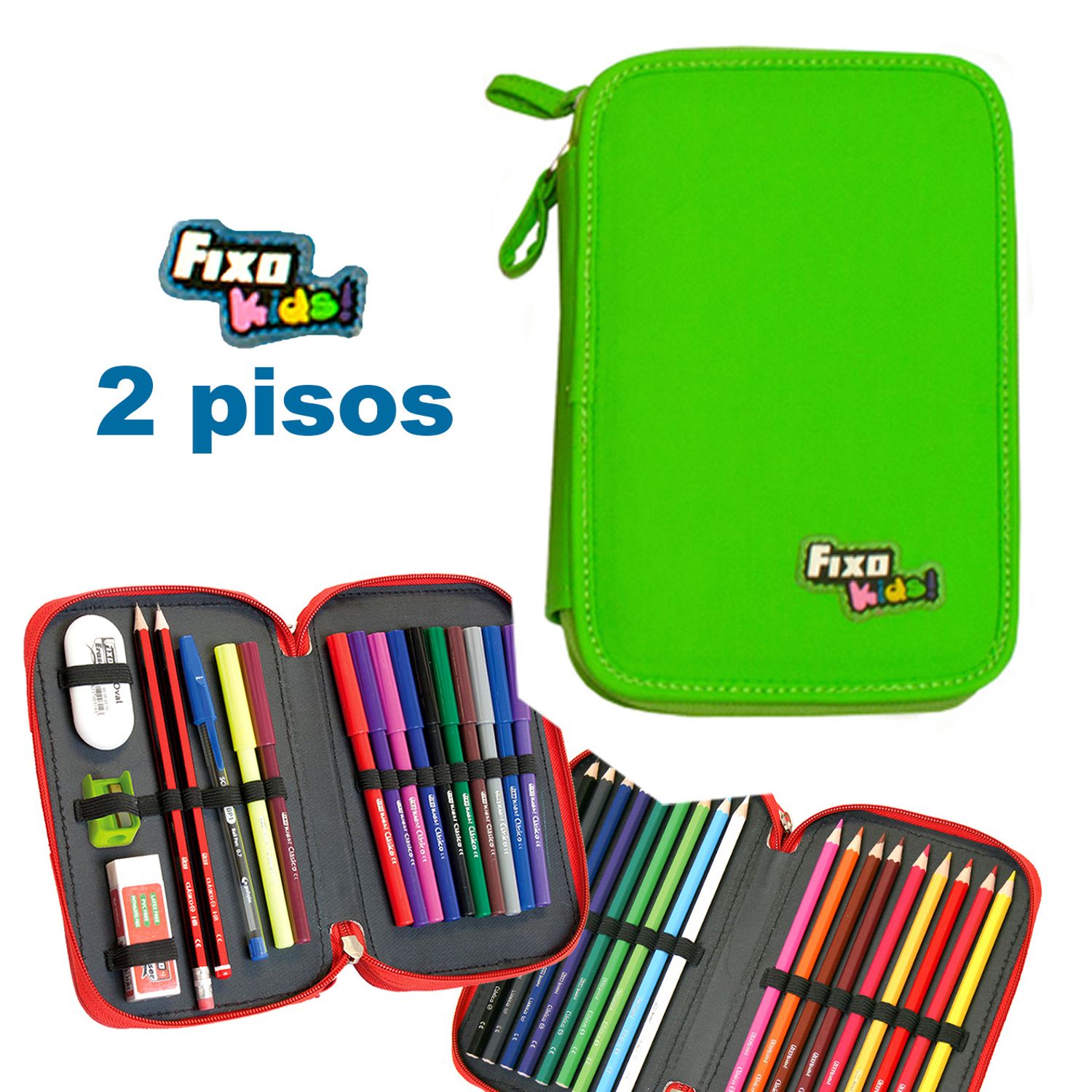 Penar echipat Fixo Kids Verde fotografia produsului View 2 L