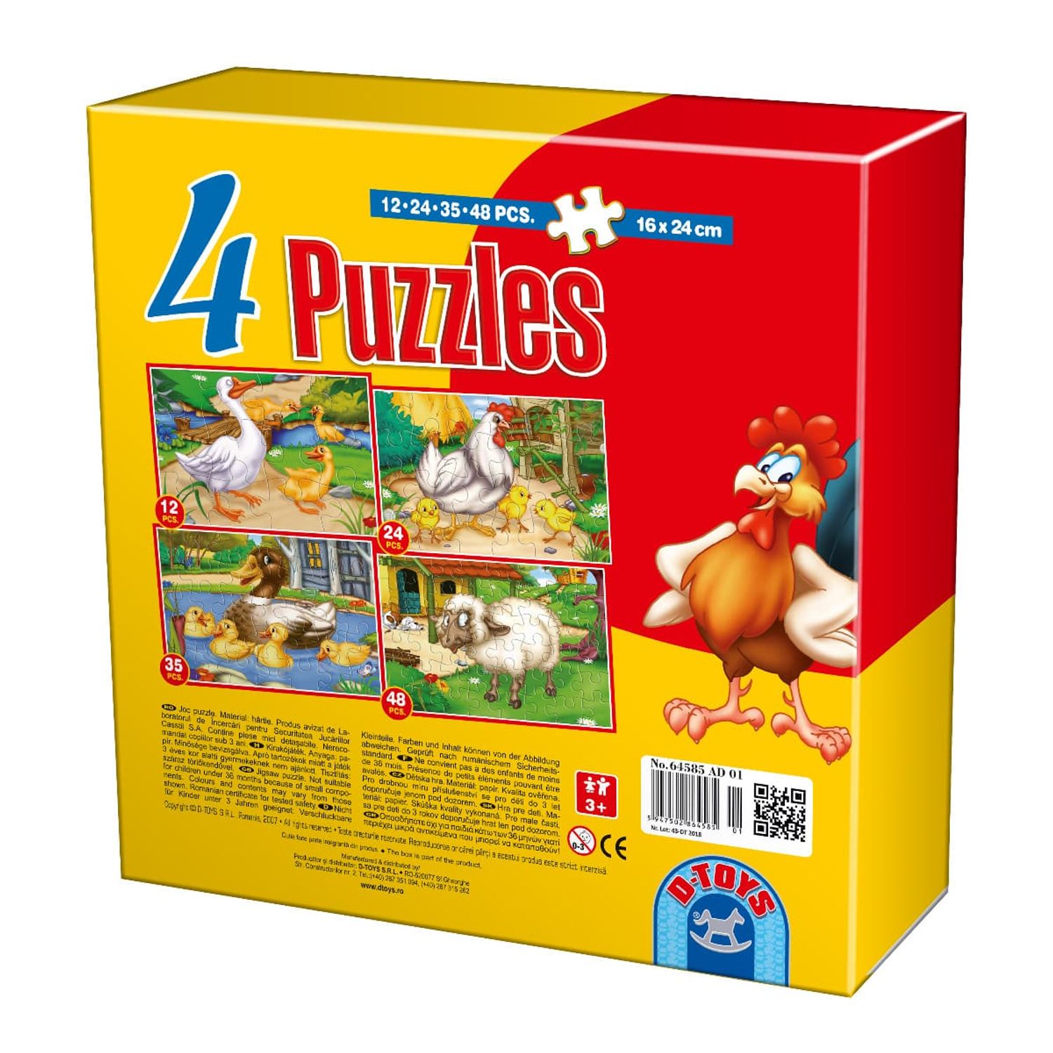 Set 4 puzzle-uri Animale de 12, 24, 35 și 48 piese fotografia produsului View 2 L