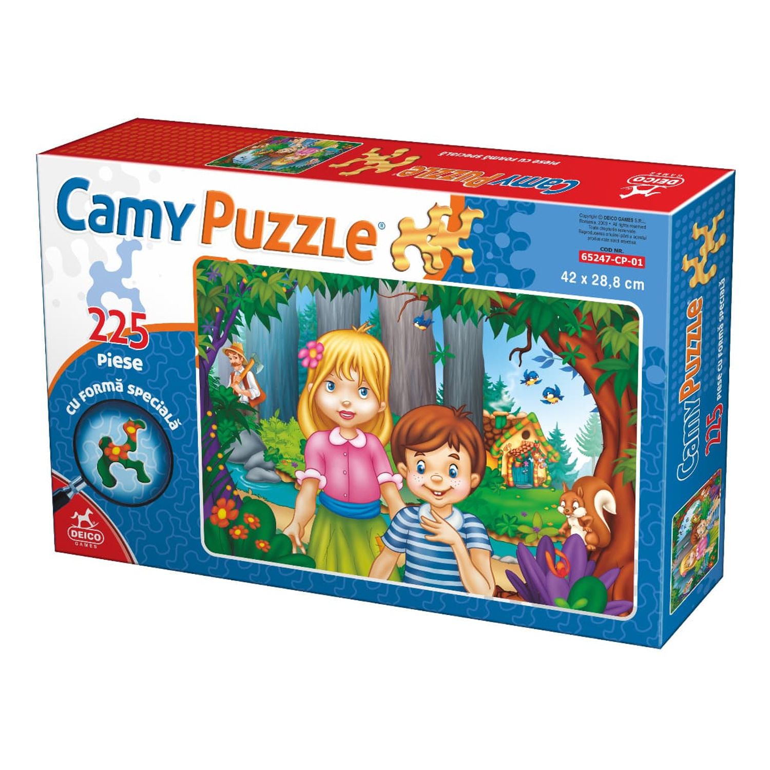 Puzzle Hansel și Gretel - Puzzle 225 piese cu formă specială fotografia produsului