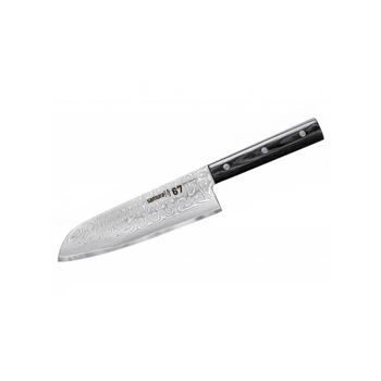 Cutit Santoku, Samura Damascus 67, Otel carbon, 17.5 cm