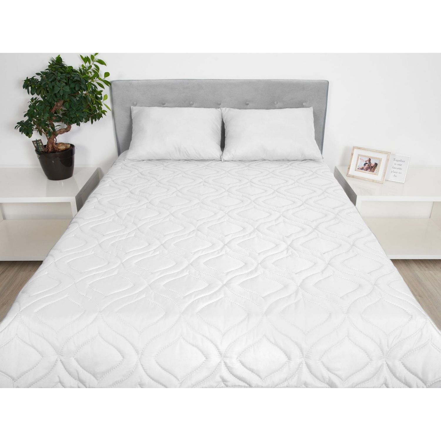 Perna 50x70 Somnart Belina, microfibra, lavabile la masina, vidata, Alb fotografia produsului View 4 L