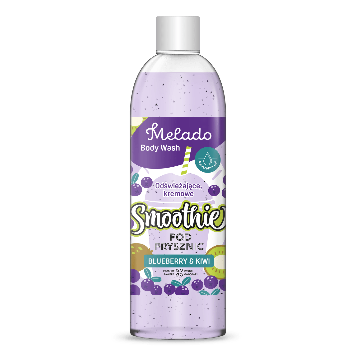 MELADO - Gel de dus Smoothie - Afine si Kiwi, 500ml fotografia produsului
