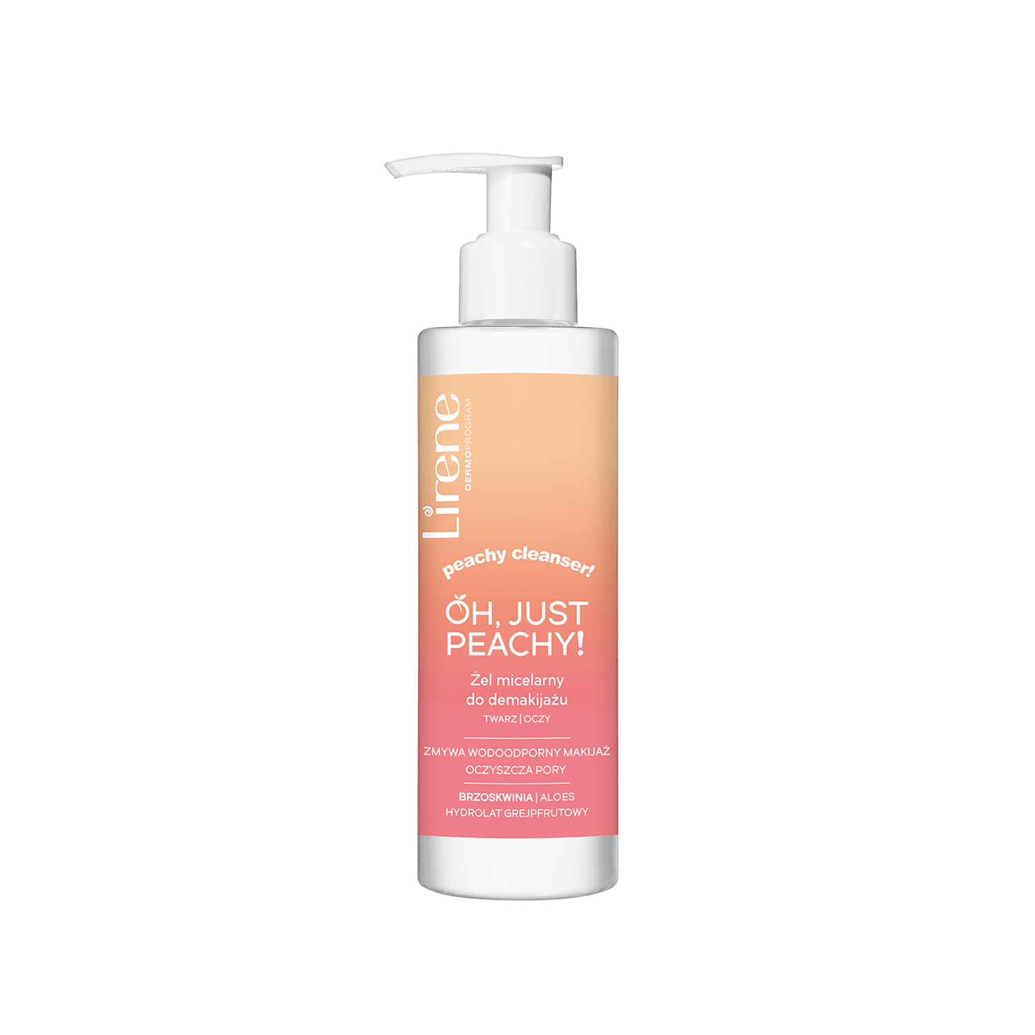 LIRENE JUST PEACHY - Gel micelar cremos demachiant, 145ml fotografia produsului
