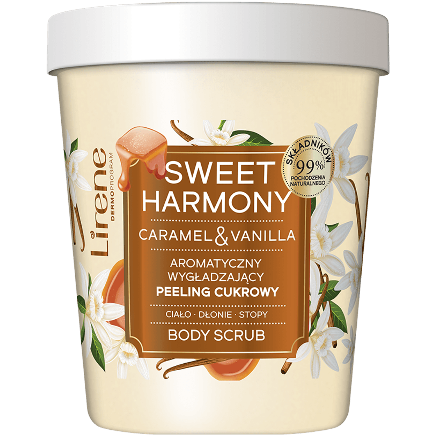 LIRENE - Scrub corporal SWEET HARMONY caramel & vanilie, 200g fotografia produsului