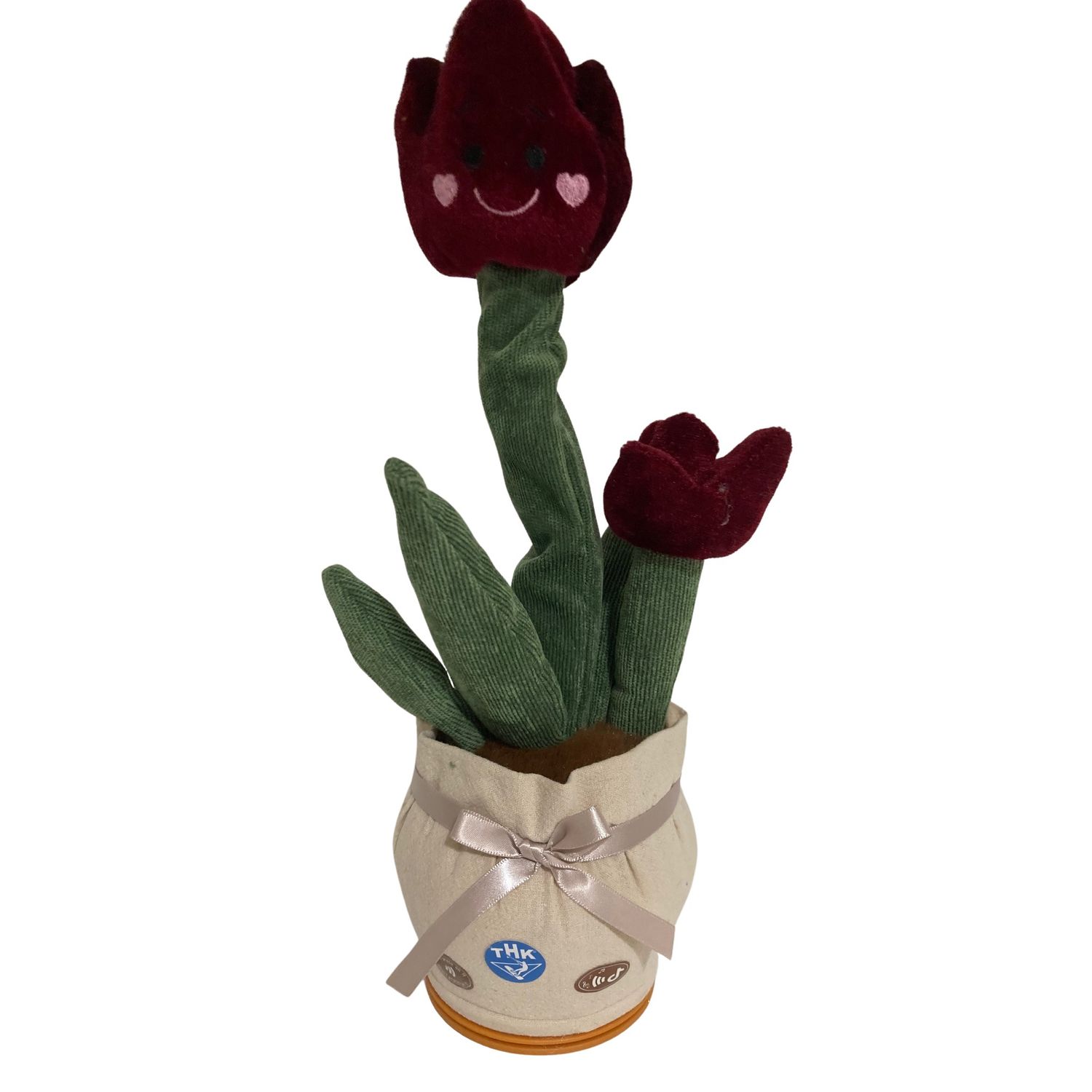 Jucarie Interactiva, Cactus  Dansator THK, Lalea, USB,120 melodii, luminite, 32cm, Bordo fotografia produsului View 3 L