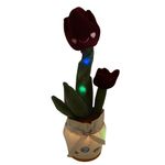 Jucarie Interactiva, Cactus  Dansator THK, Lalea, USB,120 melodii, luminite, 32cm, Bordo fotografia produsului