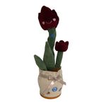 Jucarie Interactiva, Cactus  Dansator THK, Lalea, USB,120 melodii, luminite, 32cm, Bordo fotografia produsului View 4 S