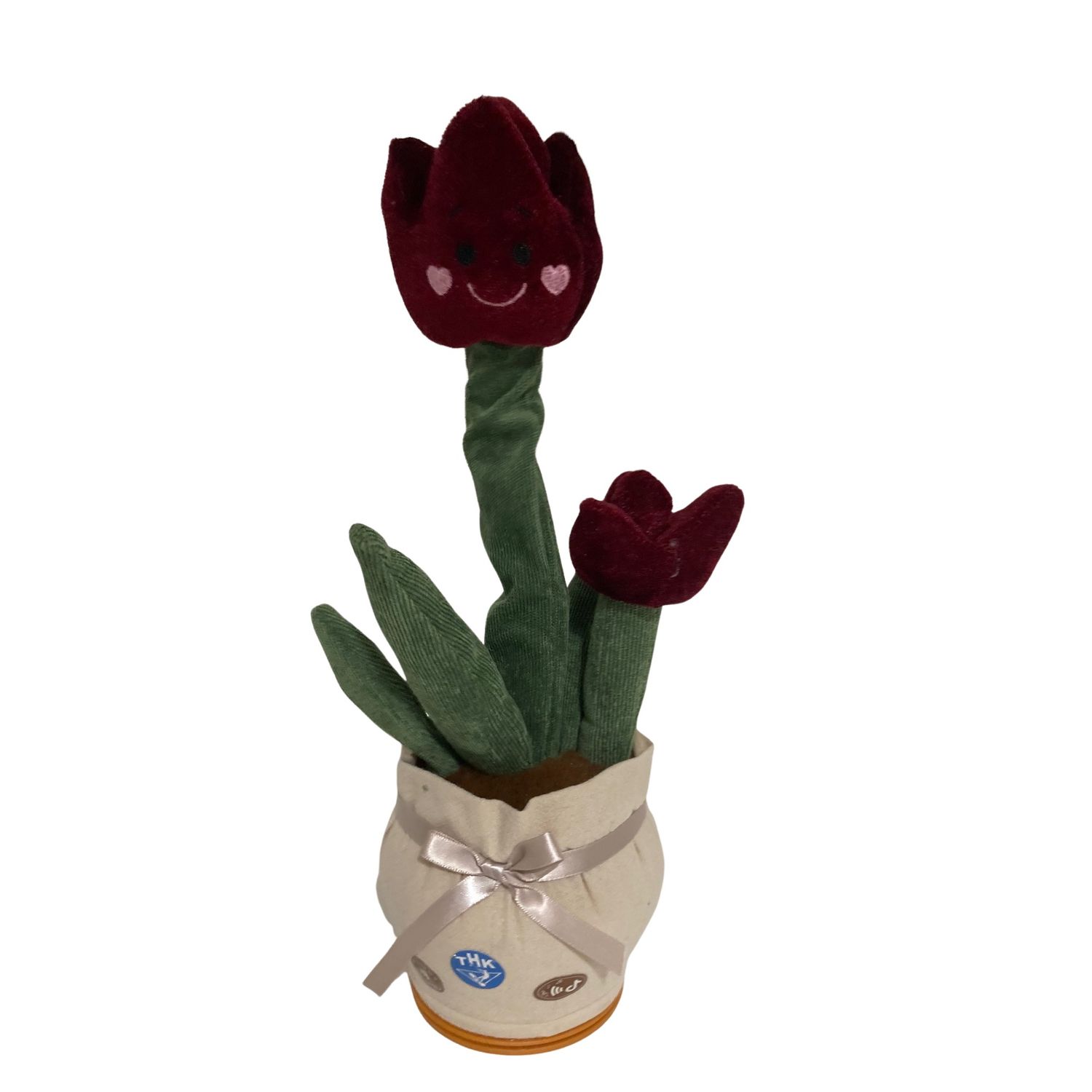 Jucarie Interactiva, Cactus  Dansator THK, Lalea, USB,120 melodii, luminite, 32cm, Bordo fotografia produsului View 5 L