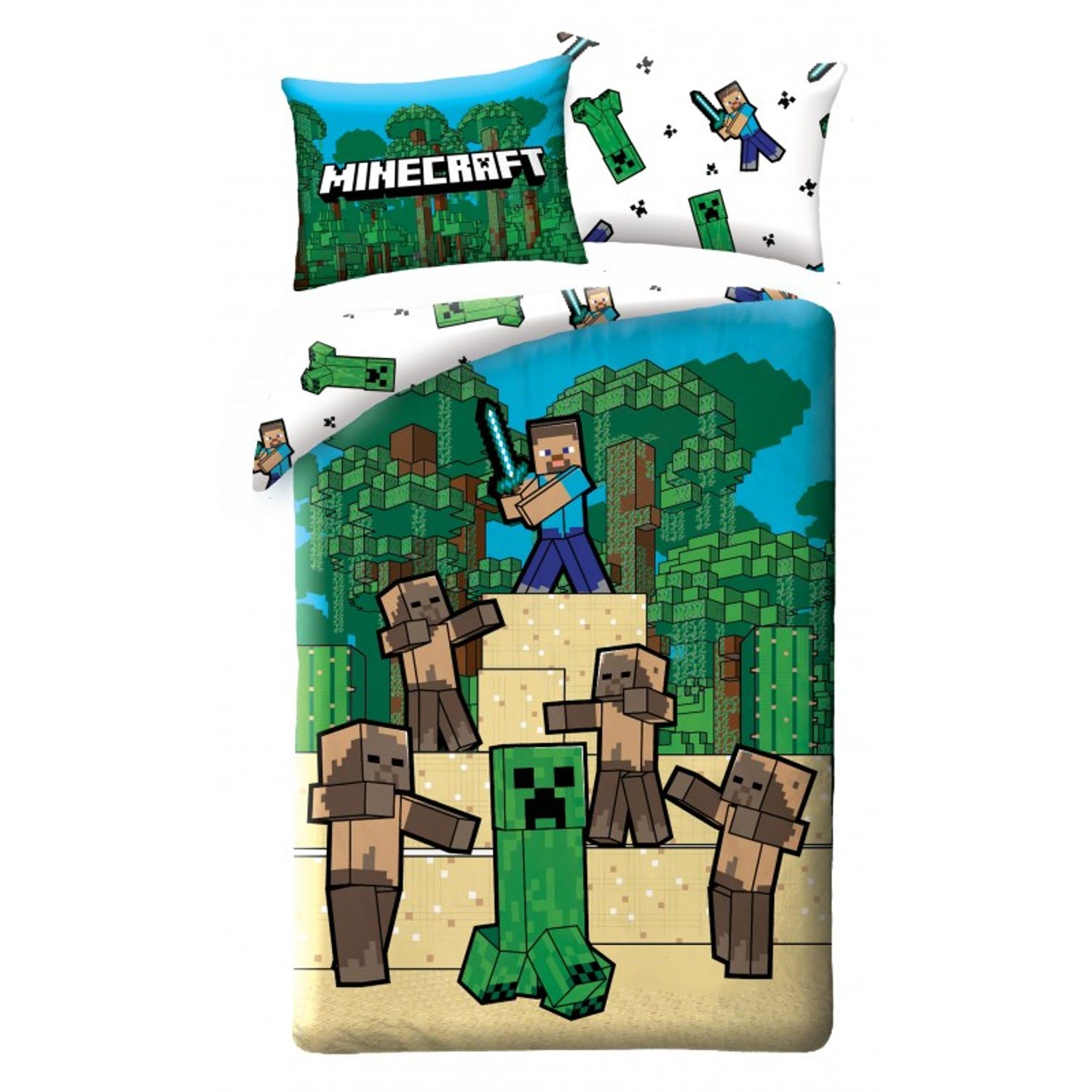 Lenjerie de pat, Minecraft, Desert, 140x200 cm fotografia produsului