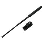 Baston telescopic IdeallStore&reg;, Standard Guard, otel inoxidabil, 40 cm, negru, toc tactic inclus fotografia produsului
