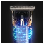 Aparat de tuns IdeallStore®, Clipper Madness, contur, tuns, barba, full metalic, 3 capete, 16 cm, negru fotografia produsului View 6 S