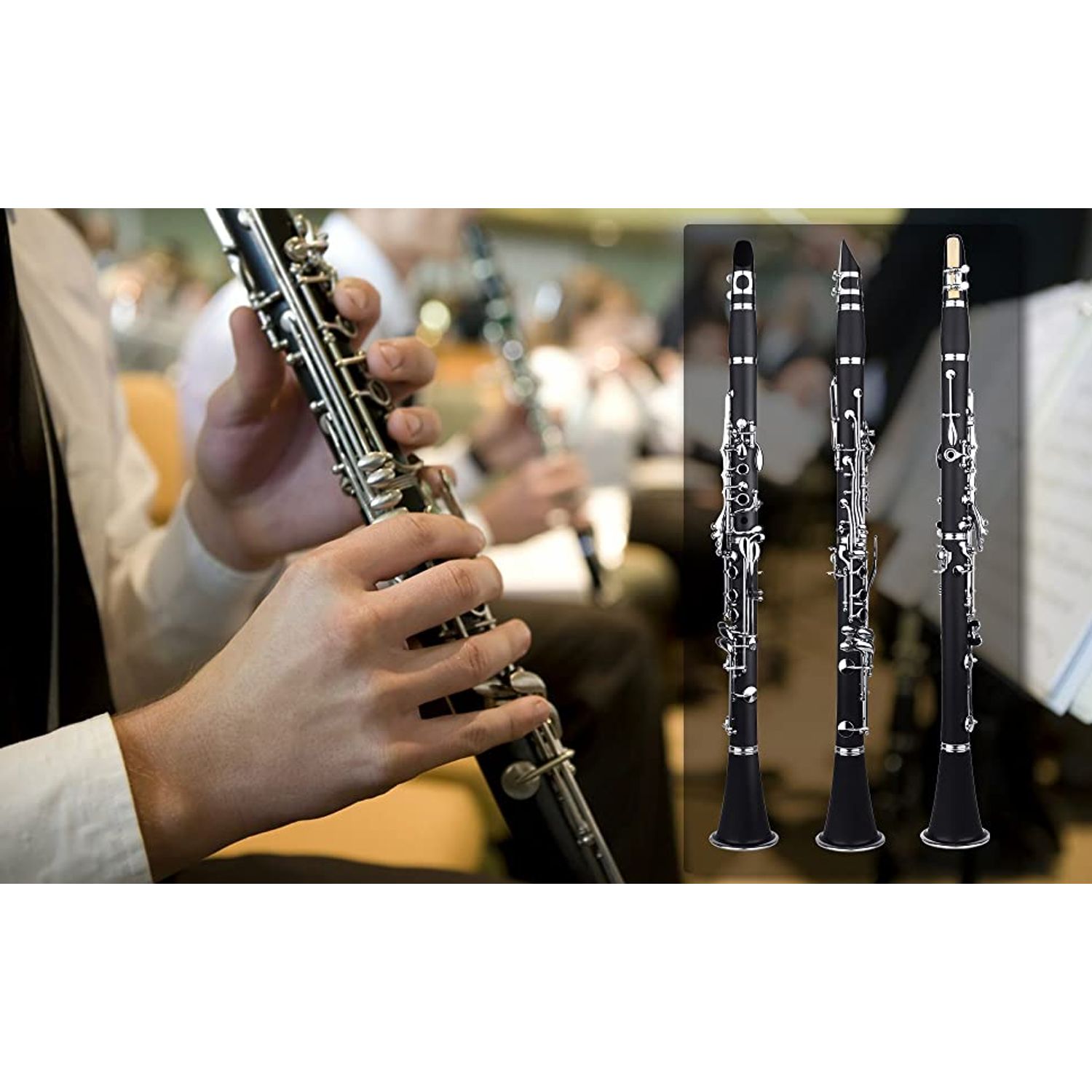 Clarinet IdeallStore®, Musical Virtue, 17 clape, 67 cm, negru, geanta inclusa fotografia produsului View 18 L