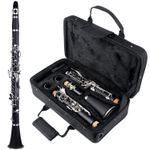 Clarinet IdeallStore®, Musical Virtue, 17 clape, 67 cm, negru, geanta inclusa fotografia produsului