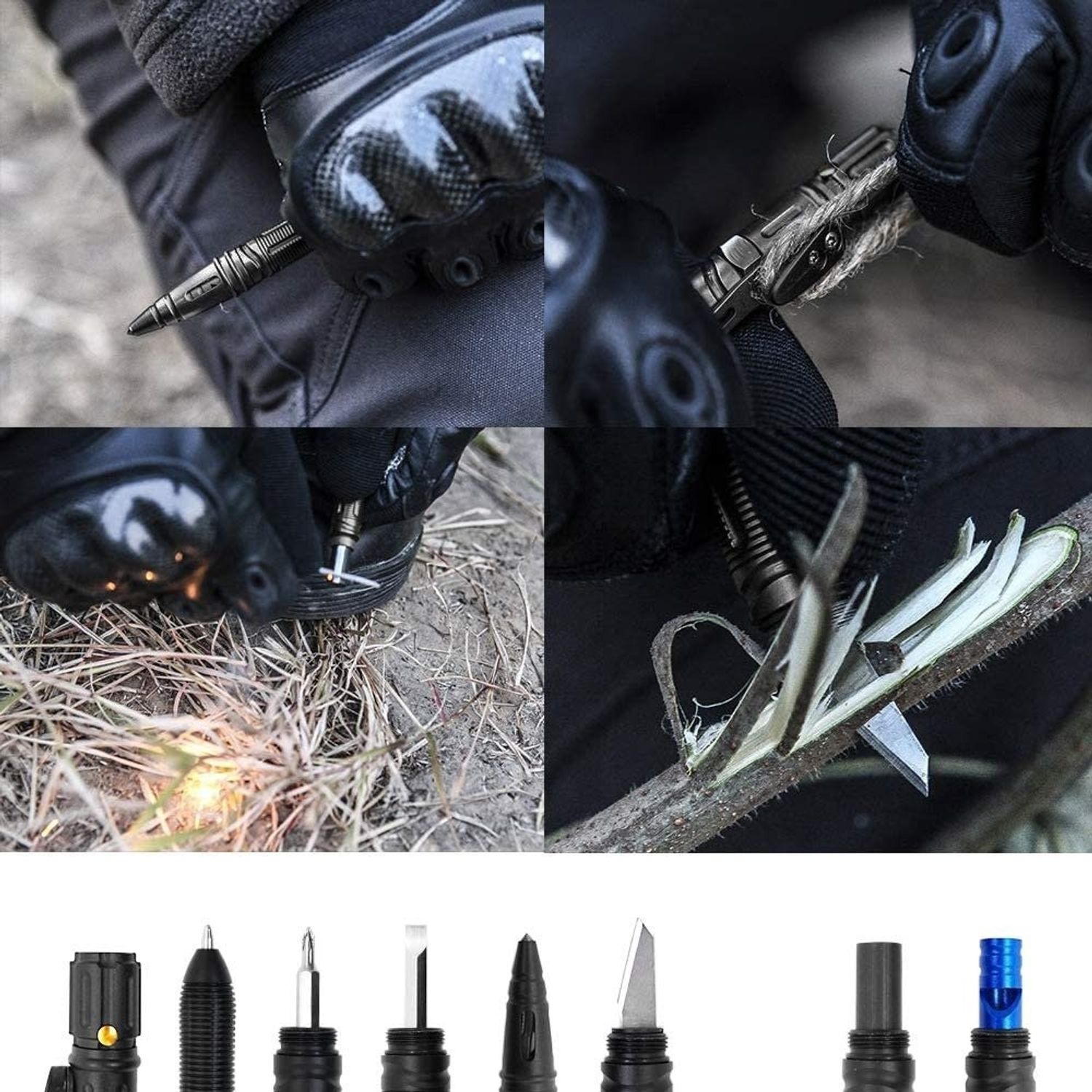 Pix tactic IdeallStore&reg;, Comando Corps, multifunctional, aluminiu, 15.5 cm, negru fotografia produsului View 6 L