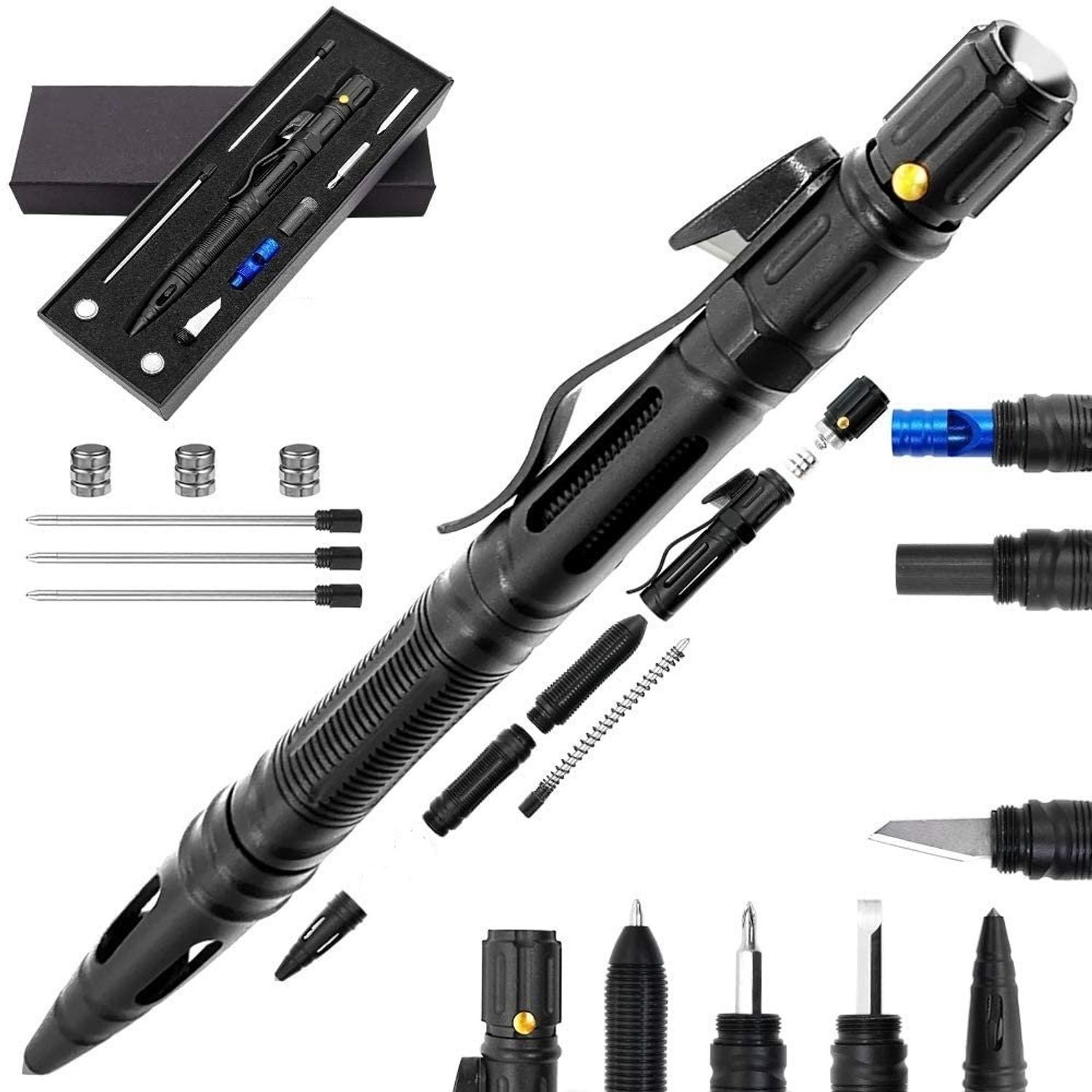 Pix tactic IdeallStore&reg;, Comando Corps, multifunctional, aluminiu, 15.5 cm, negru fotografia produsului View 2 L