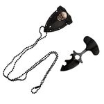 Cutit tactic de camping IdeallStore&reg;, Broken Death, 8 cm, negru, teaca inclusa fotografia produsului View 5 S