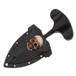 Cutit tactic de camping IdeallStore&reg;, Broken Death, 8 cm, negru, teaca inclusa fotografia produsului View 7 S